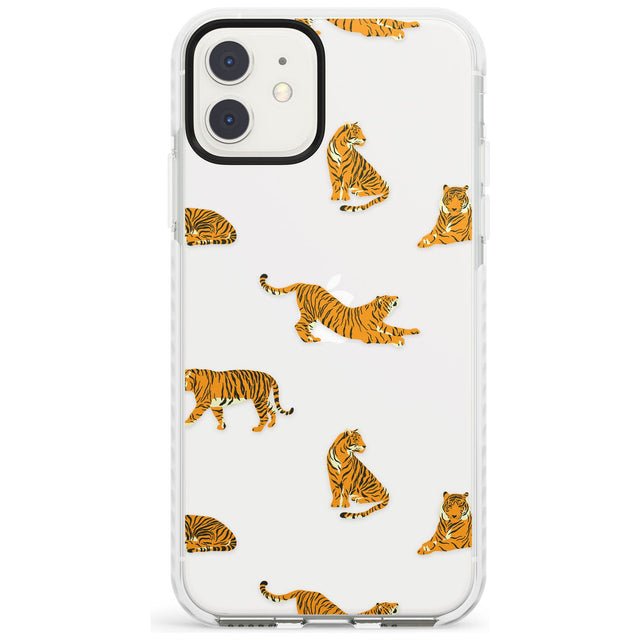 Clear Tiger Jungle Cat Pattern Impact Phone Case for iPhone 11