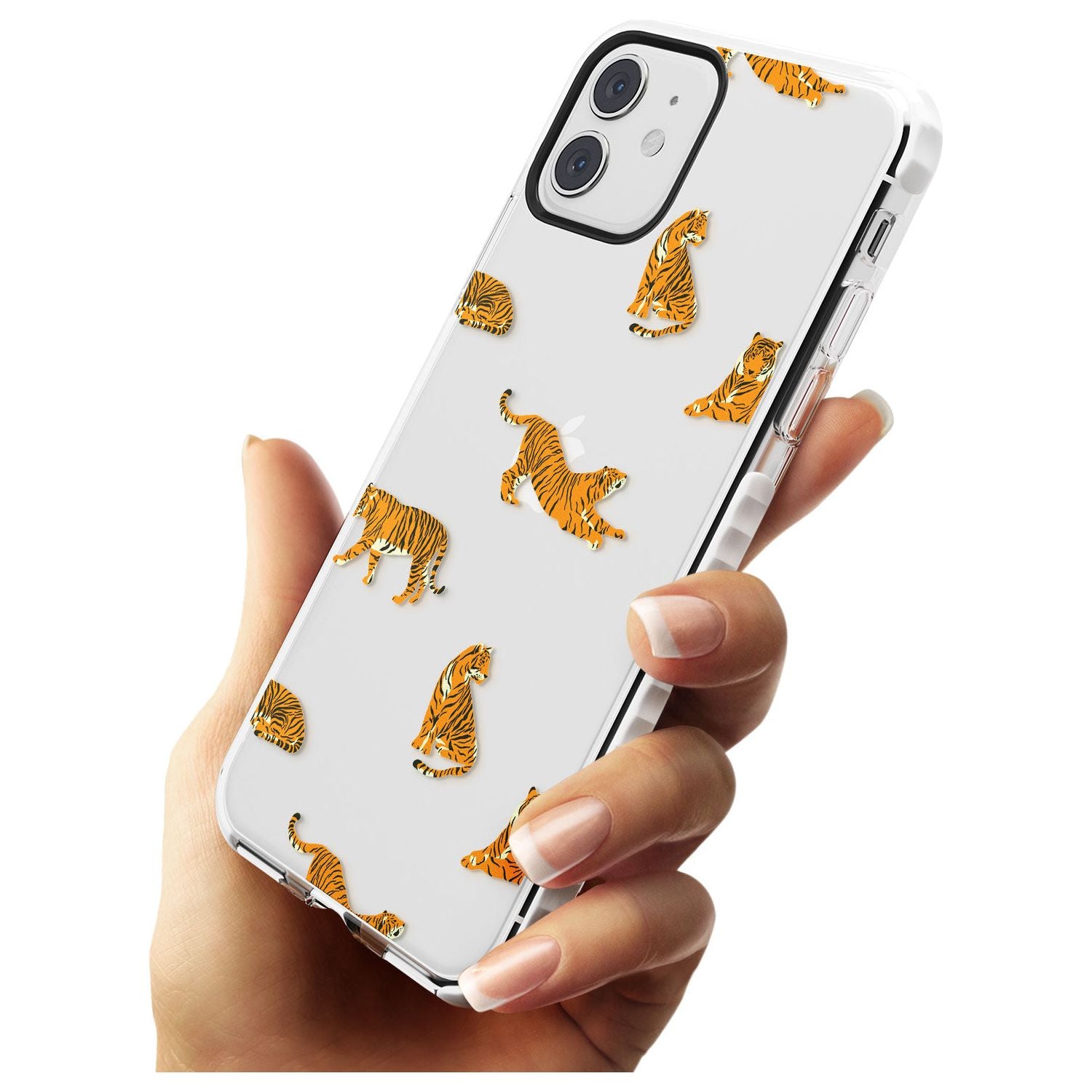Clear Tiger Jungle Cat Pattern Impact Phone Case for iPhone 11