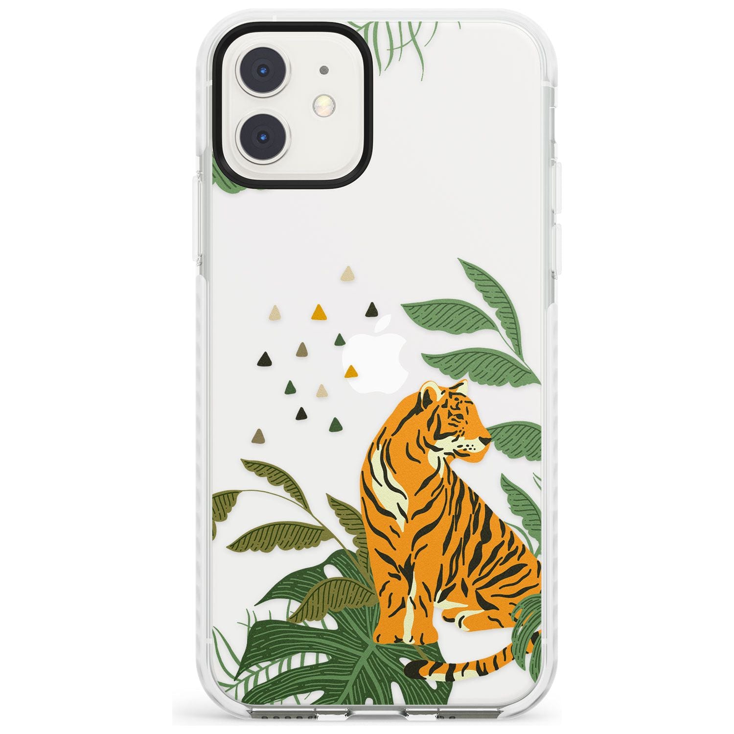 Large Tiger Clear Jungle Cat Pattern Impact Phone Case for iPhone 11