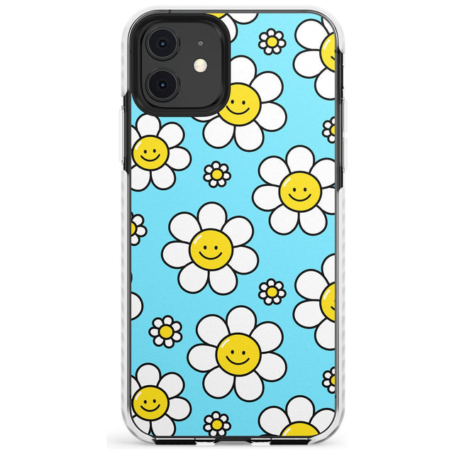 Daisy Faces Kawaii Pattern Impact Phone Case for iPhone 11