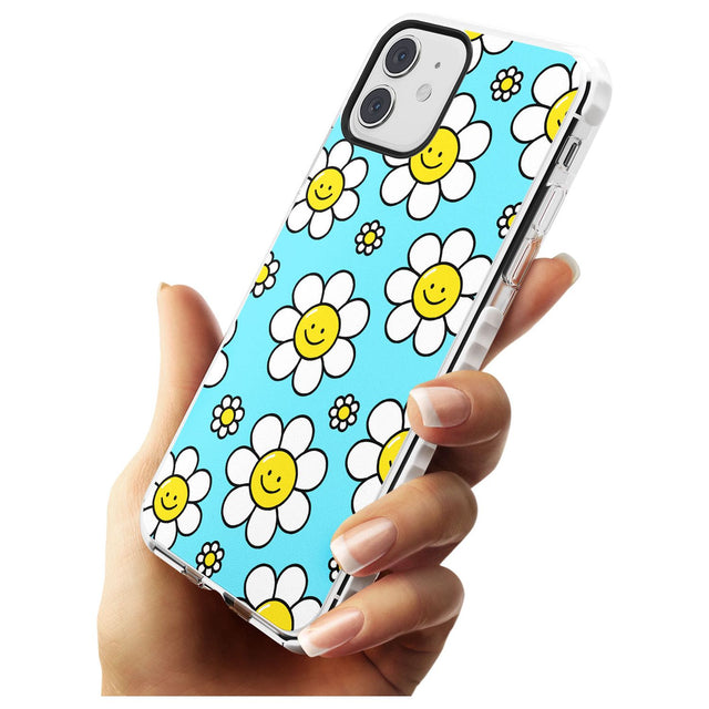 Daisy Faces Kawaii Pattern Impact Phone Case for iPhone 11