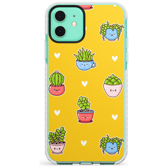Plant Faces Kawaii Pattern Impact Phone Case for iPhone 11