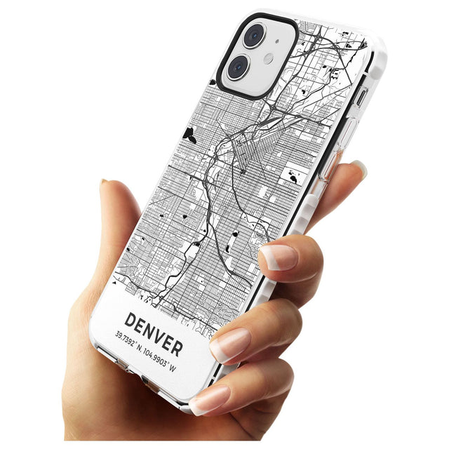 Map of Denver, Colorado Impact Phone Case for iPhone 11