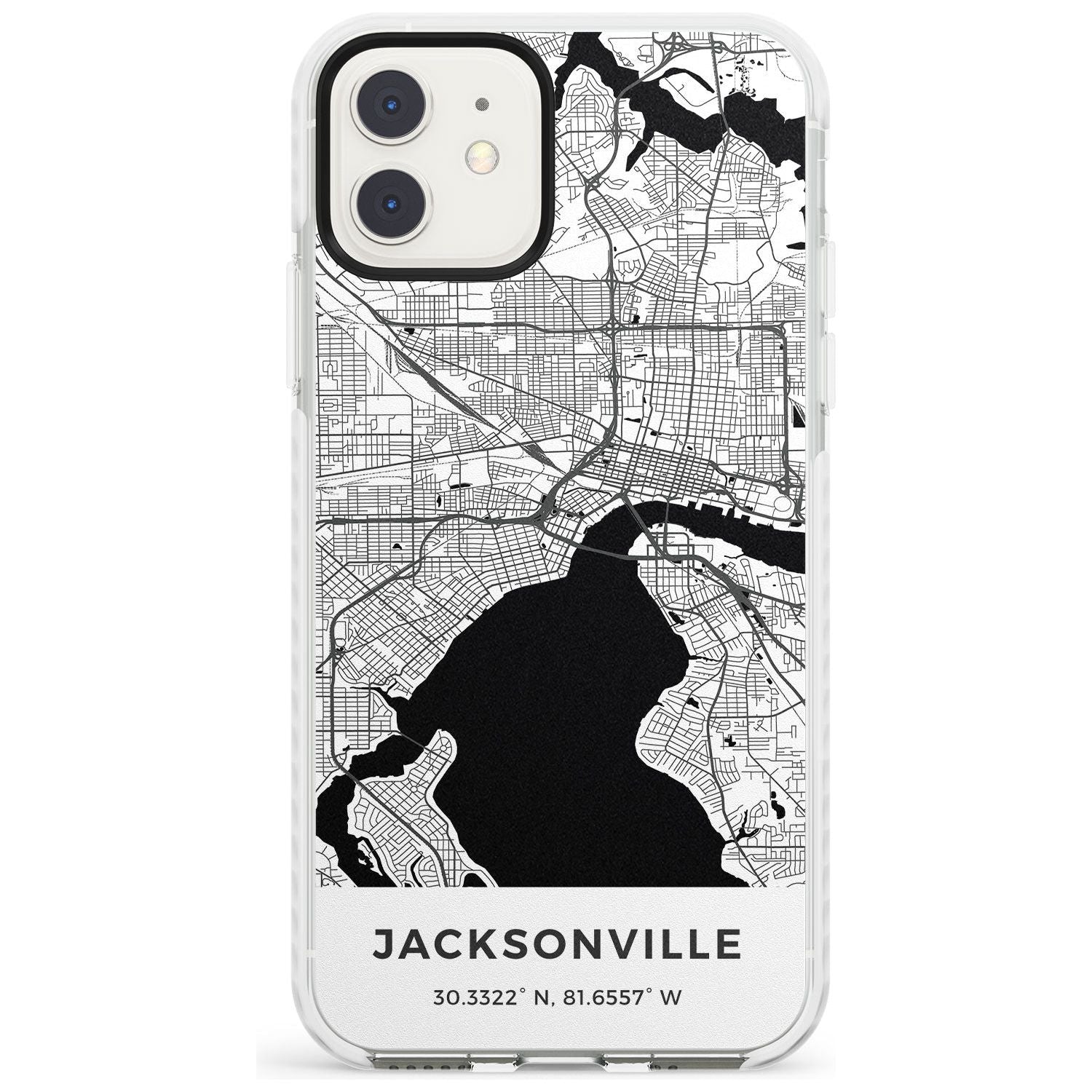 Map of Jacksonville, Florida Impact Phone Case for iPhone 11