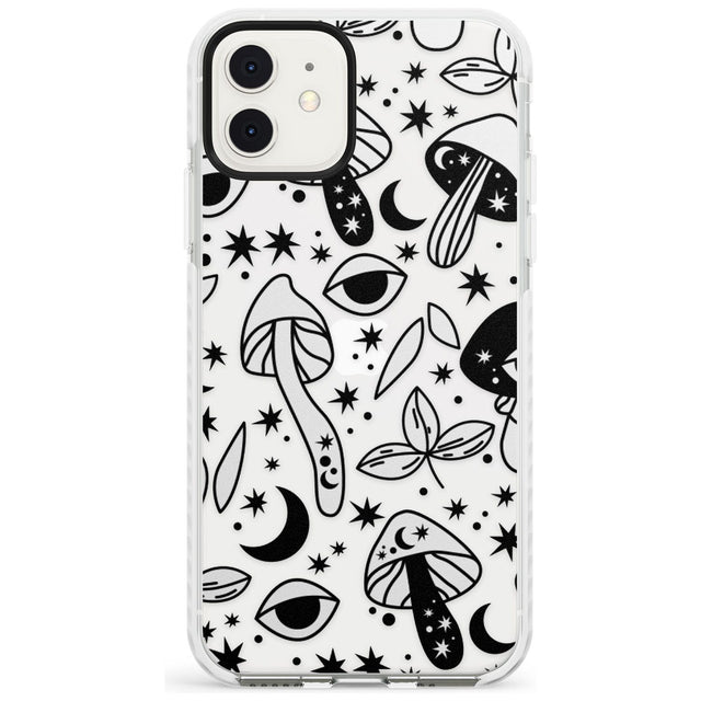 Psychedelic Mushrooms Pattern Impact Phone Case for iPhone 11