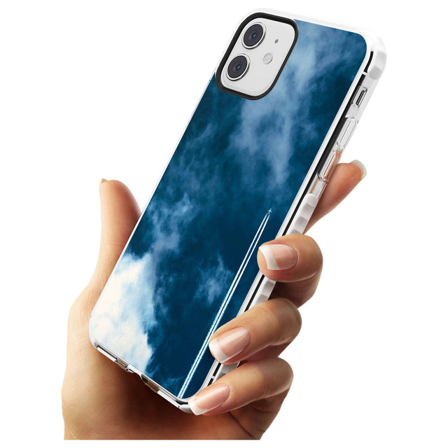 Plane in Cloudy Sky Photograph Impact Phone Case for iPhone 11