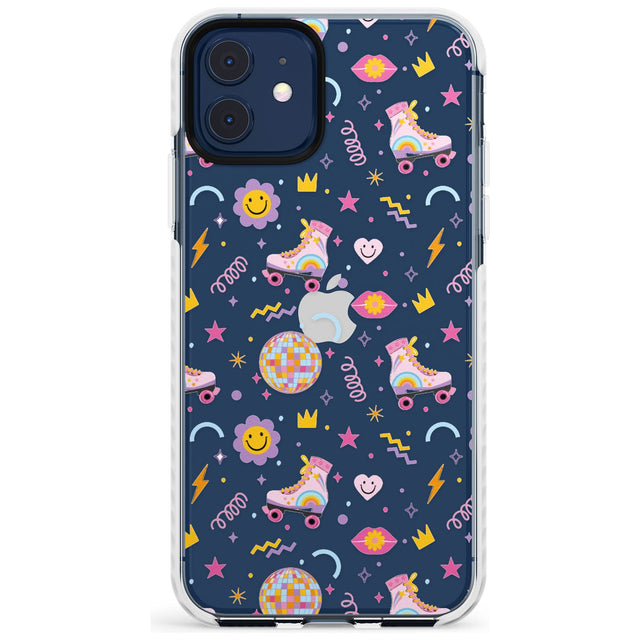 Roller Disco Pattern Impact Phone Case for iPhone 11