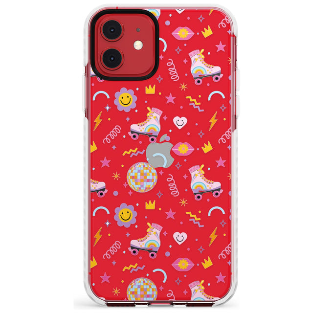 Roller Disco Pattern Impact Phone Case for iPhone 11