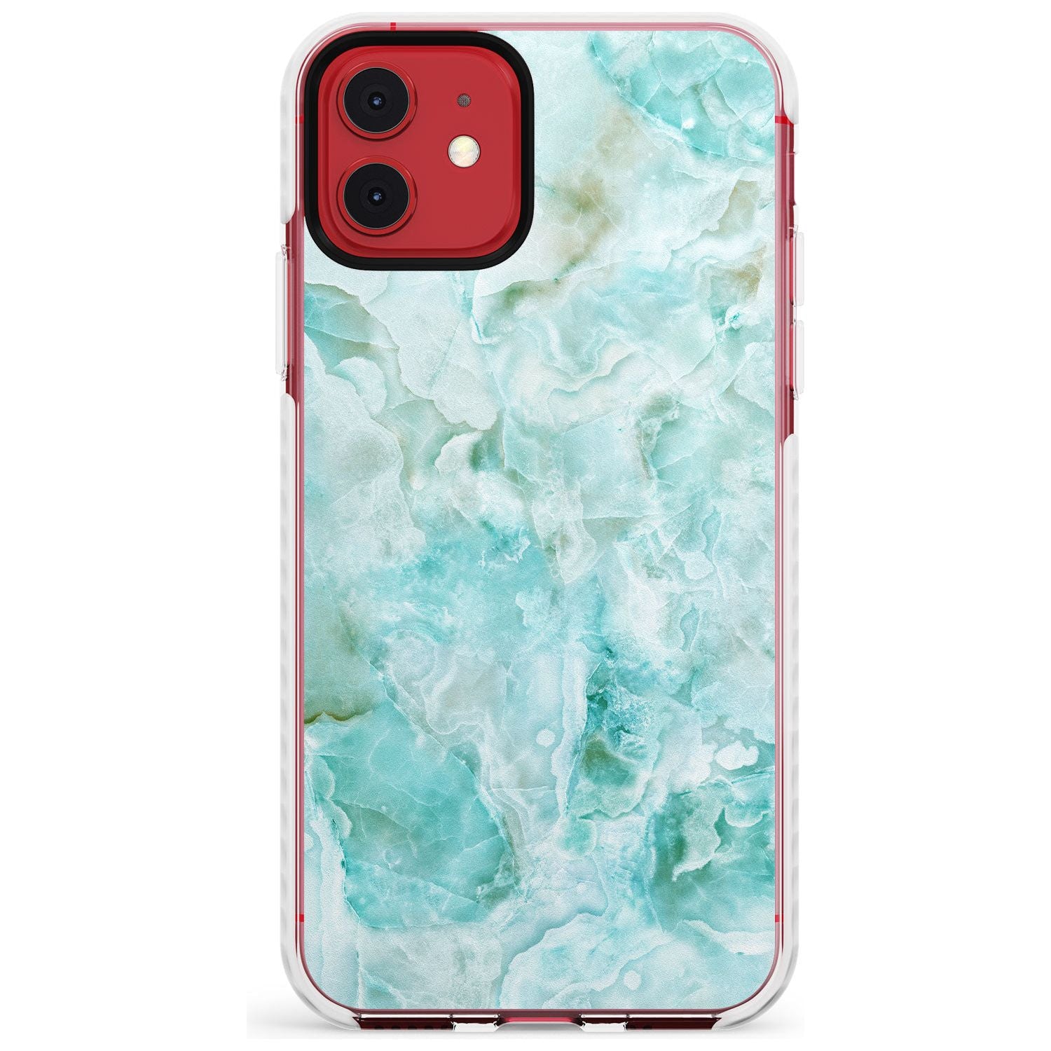 Turquoise Aqua Onyx Marble Slim TPU Phone Case for iPhone 11