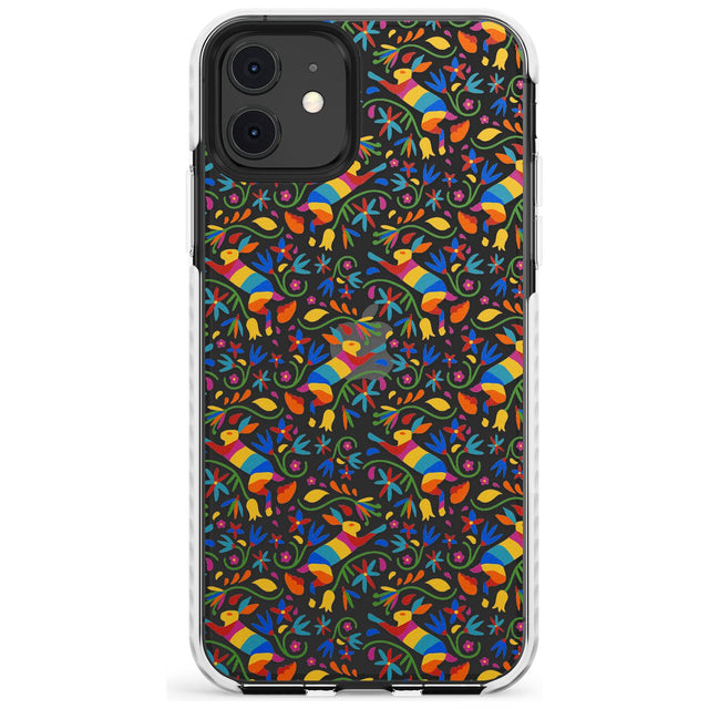 Floral Rabbit Pattern in Rainbow Slim TPU Phone Case for iPhone 11