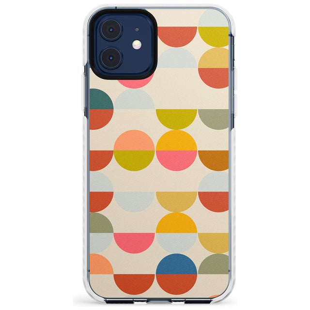 Abstract Retro Shapes: Colourful Circles Slim TPU Phone Case for iPhone 11