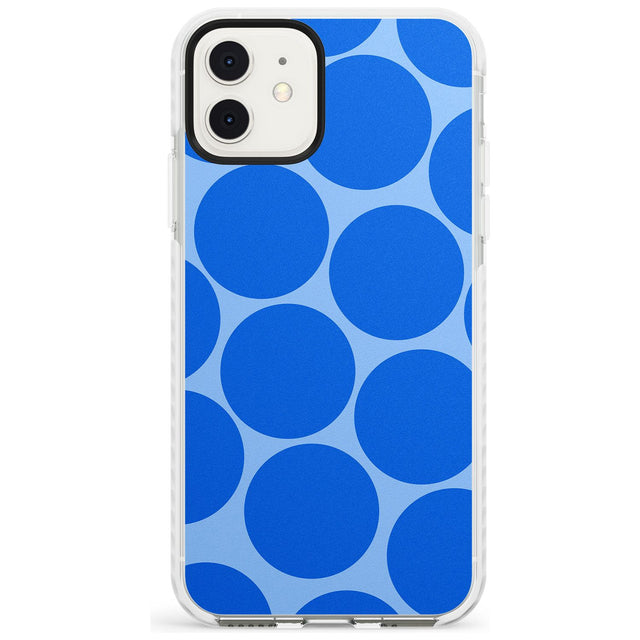 Abstract Retro Shapes: Blue Dots Slim TPU Phone Case for iPhone 11
