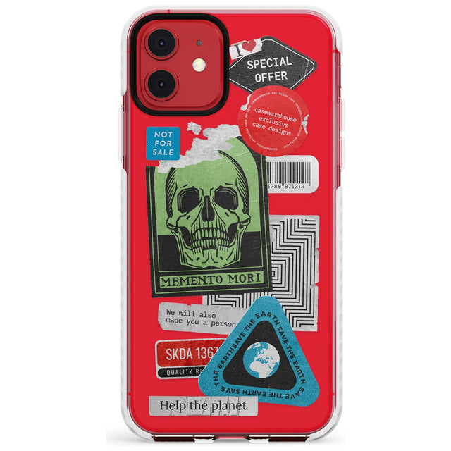 Skull Sticker Mix Slim TPU Phone Case for iPhone 11