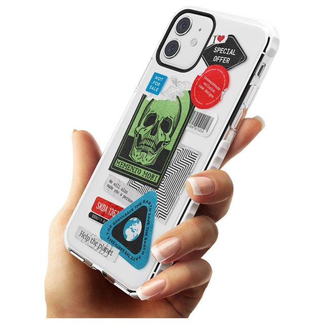 Skull Sticker Mix Slim TPU Phone Case for iPhone 11