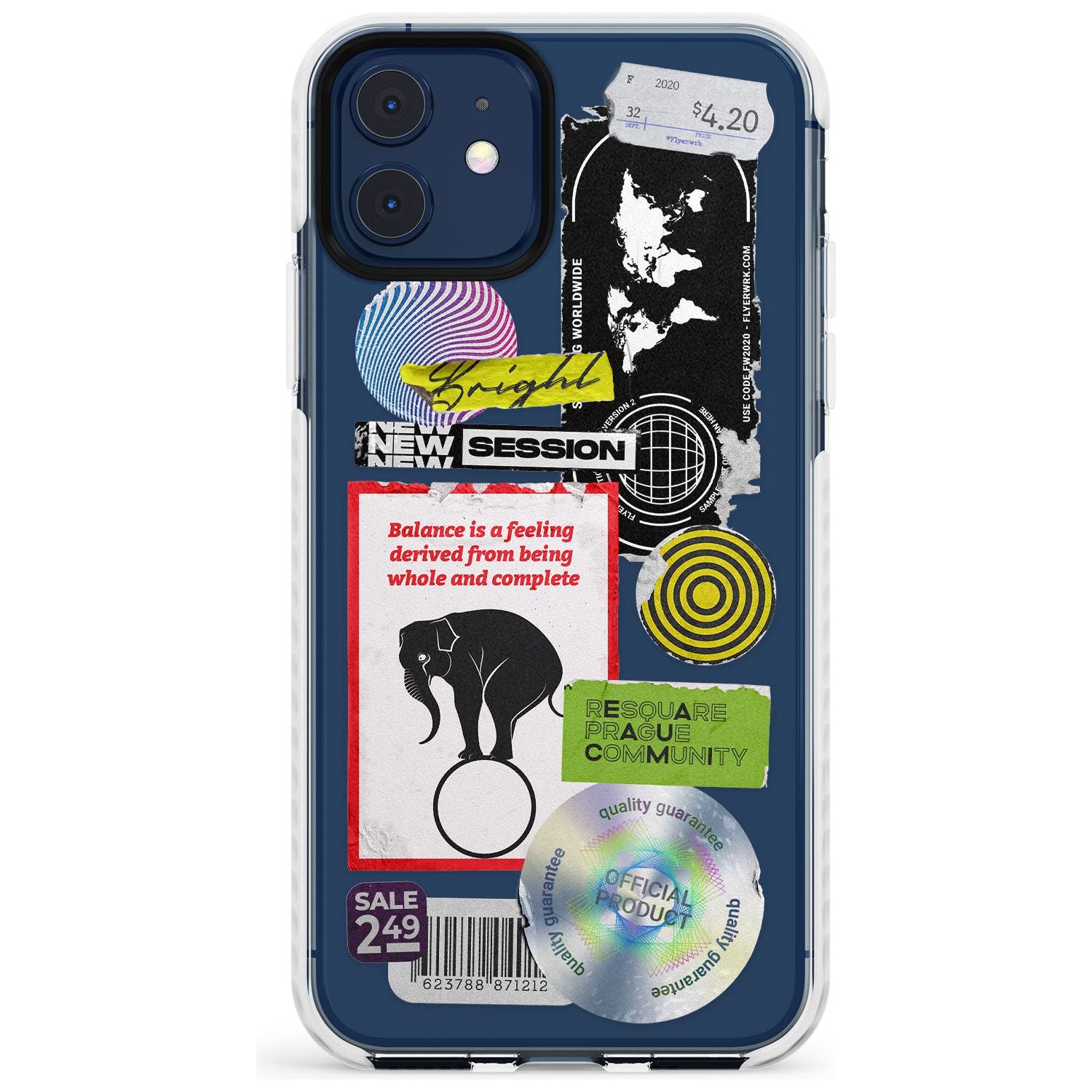 Peeled Sticker Mix Slim TPU Phone Case for iPhone 11