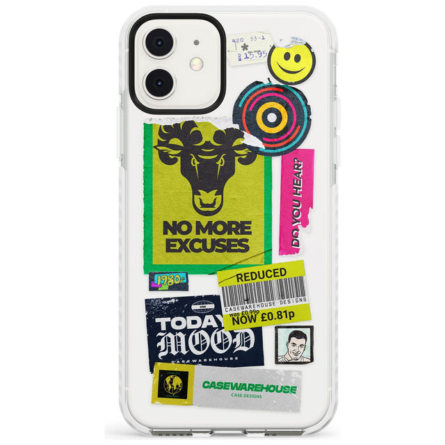 No More Excuses Sticker Mix Slim TPU Phone Case for iPhone 11