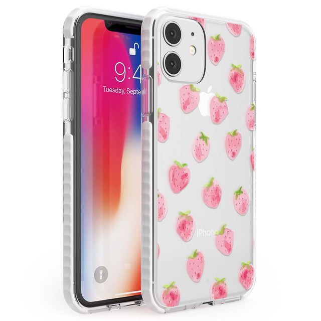 Classic Strawberry Phone Case iPhone 11 / Impact Case,iPhone 12 / Impact Case,iPhone 12 Mini / Impact Case Blanc Space