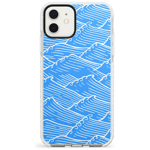 Waves Pattern Impact Phone Case for iPhone 11