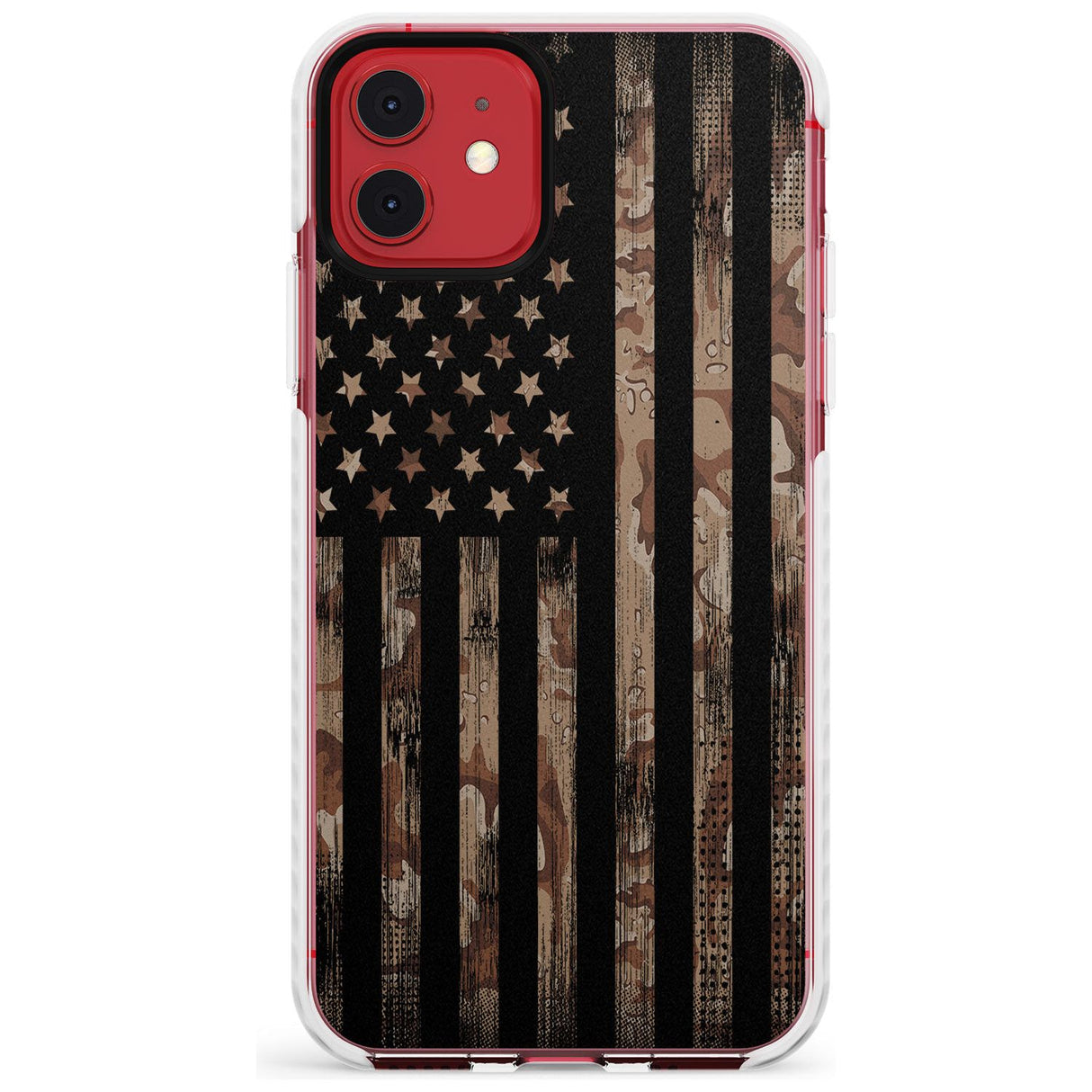 Desert Camo US Flag Impact Phone Case for iPhone 11