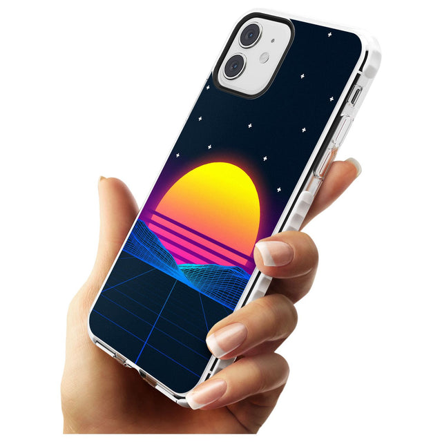 Retro Sunset Vaporwave Impact Phone Case for iPhone 11