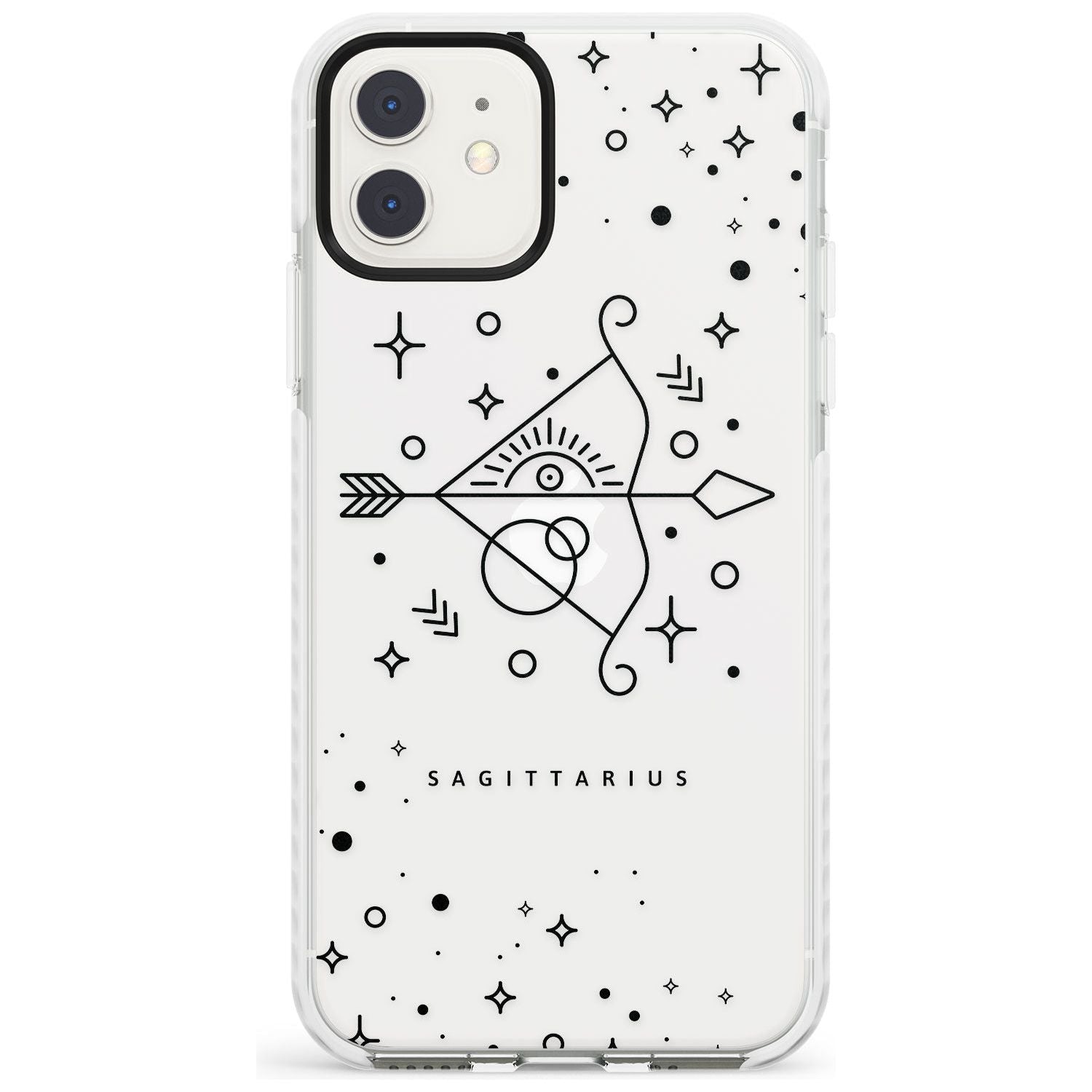 Sagittarius Emblem - Transparent Design Impact Phone Case for iPhone 11