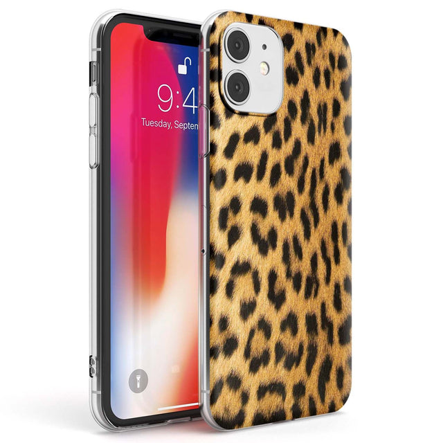 Designer Fashion Gold Leopard Print Phone Case iPhone 11 / Clear Case,iPhone 12 / Clear Case,iPhone 12 Mini / Clear Case Blanc Space