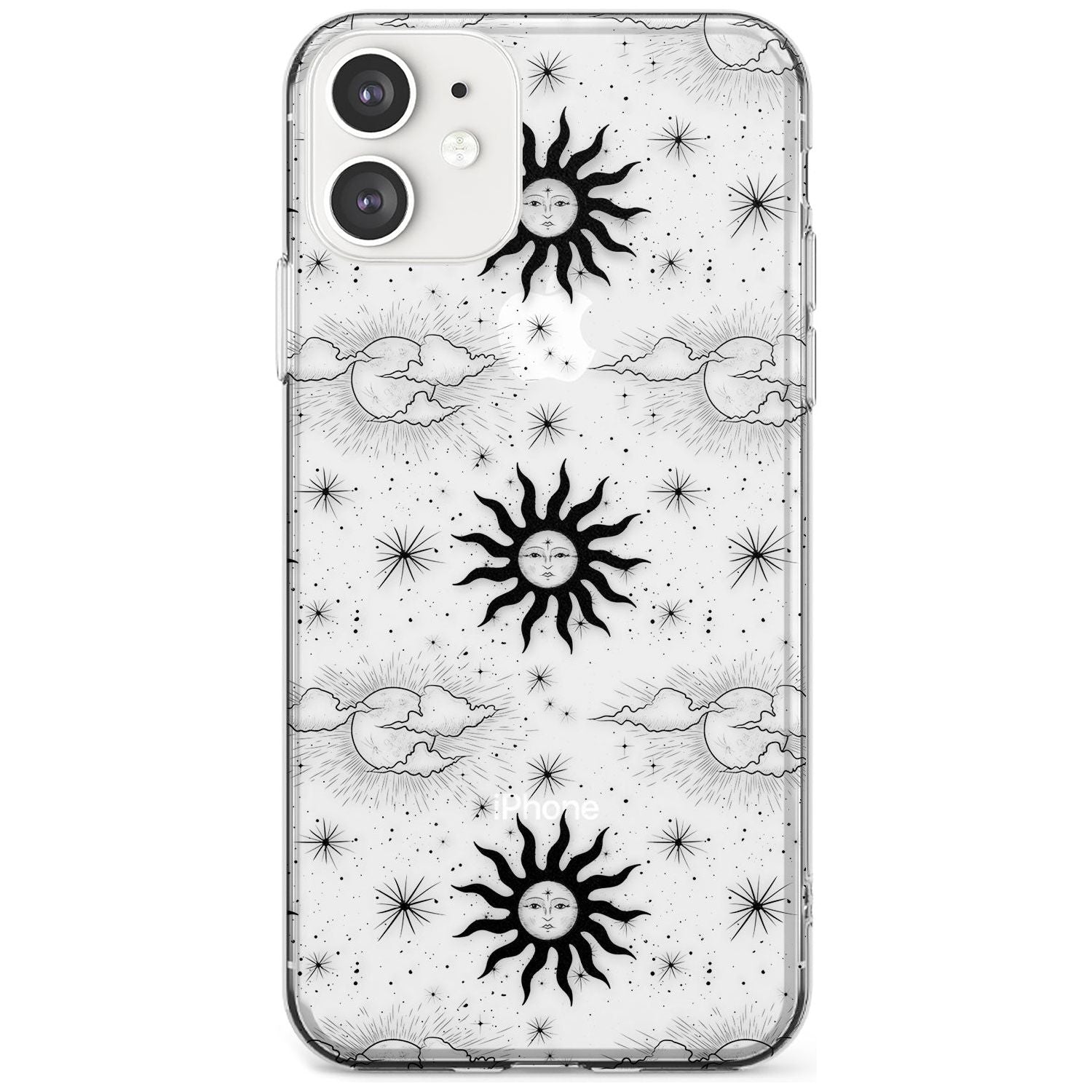 Suns & Clouds Vintage Astrological Slim TPU Phone Case for iPhone 11