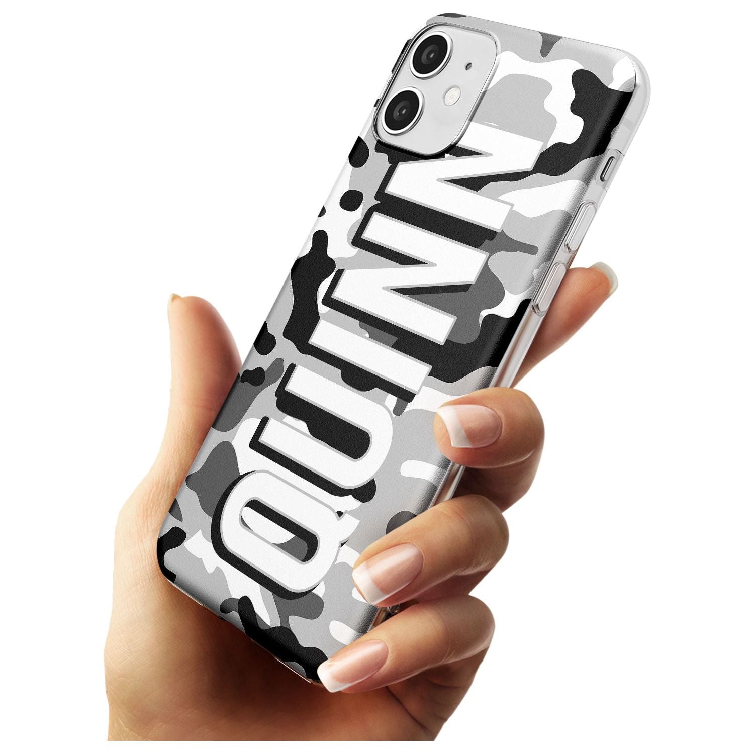 Greyscale Camo Black Impact Phone Case for iPhone 11