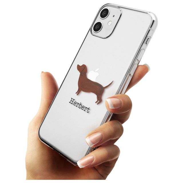 Hand Painted Sausage Dog Slim TPU Phone Case for iPhone 11