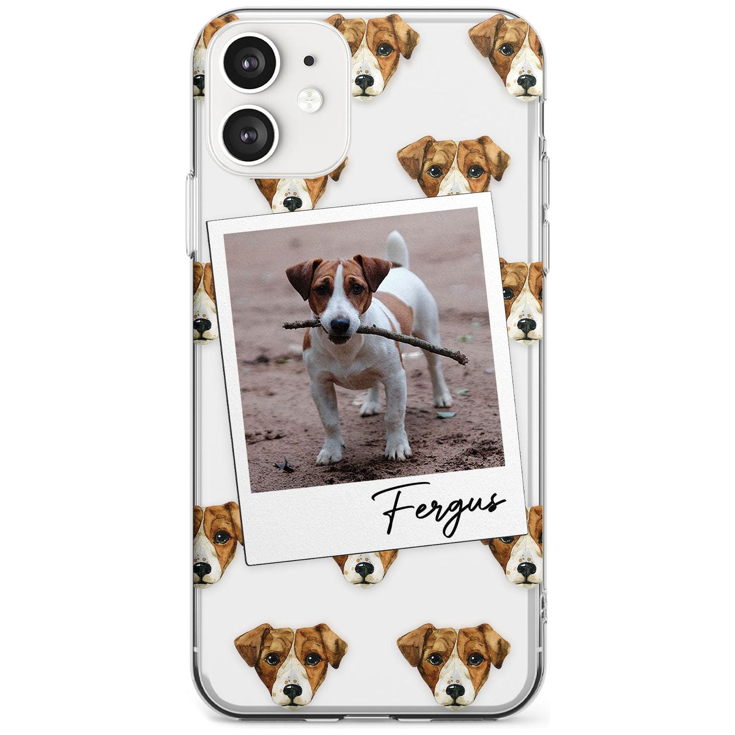 Jack Russell - Custom Dog Photo Black Impact Phone Case for iPhone 11