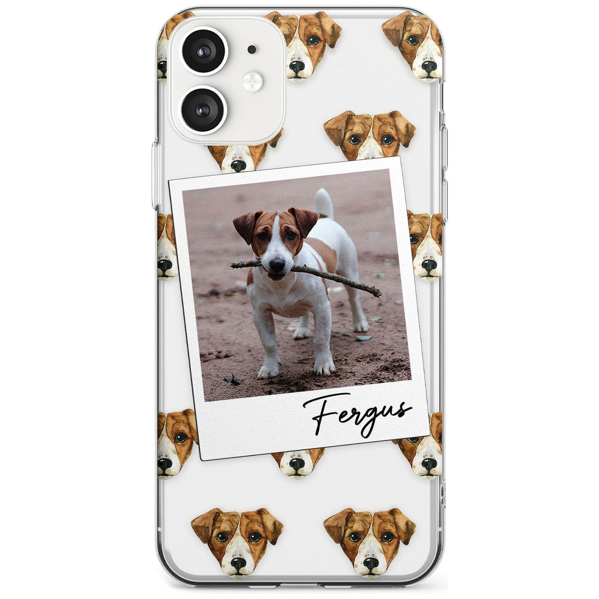 Jack Russell - Custom Dog Photo Black Impact Phone Case for iPhone 11