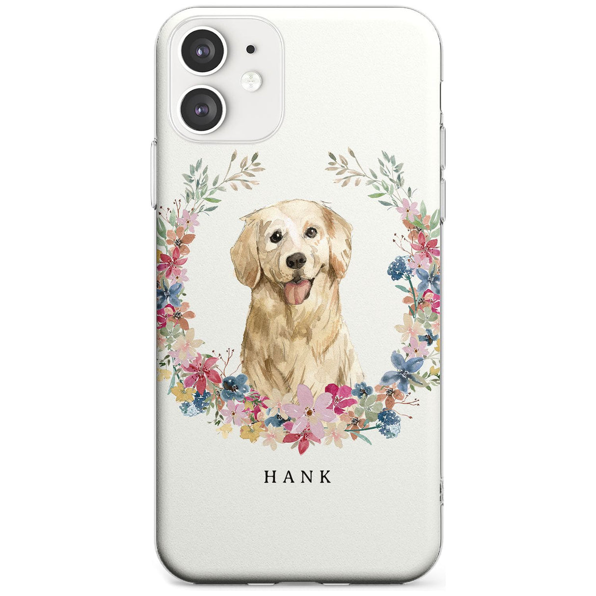 Golden Retriever - Watercolour Dog Portrait Slim TPU Phone Case for iPhone 11