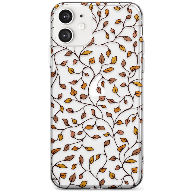 Personalised Autumn Leaves Pattern Slim TPU Phone Case for iPhone 11