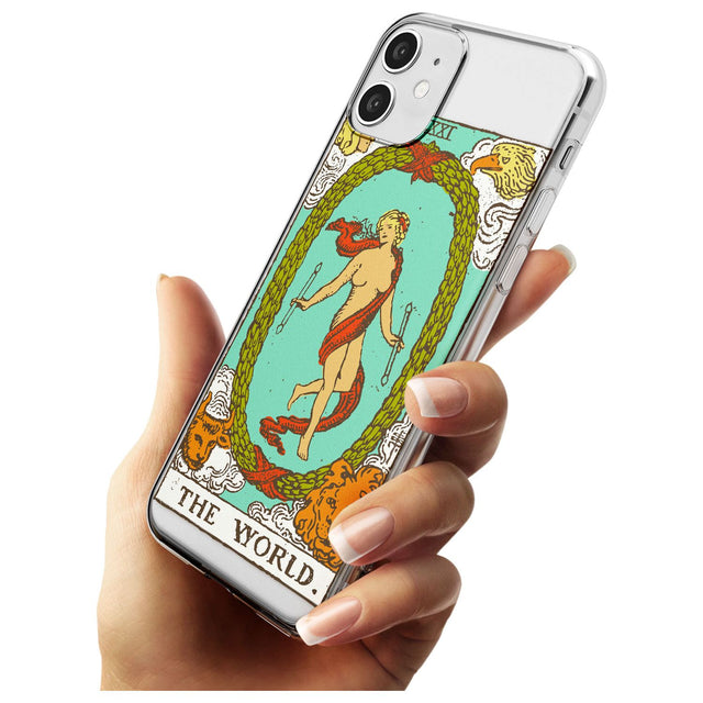 The World Tarot Card - Colour Black Impact Phone Case for iPhone 11