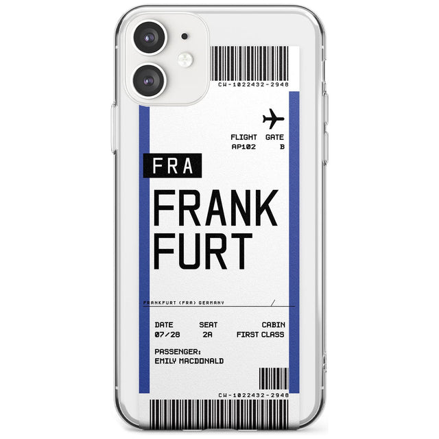 Frankfurt Boarding Pass iPhone Case  Slim Case Custom Phone Case - Case Warehouse