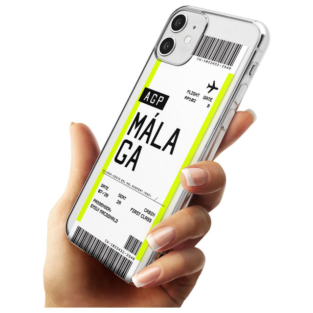 Málaga Boarding Pass iPhone Case   Custom Phone Case - Case Warehouse
