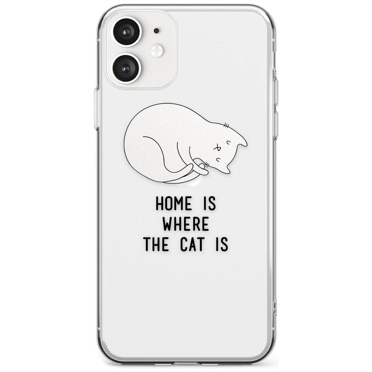 Home Is Where the Cat is Black Impact Phone Case for iPhone 11
