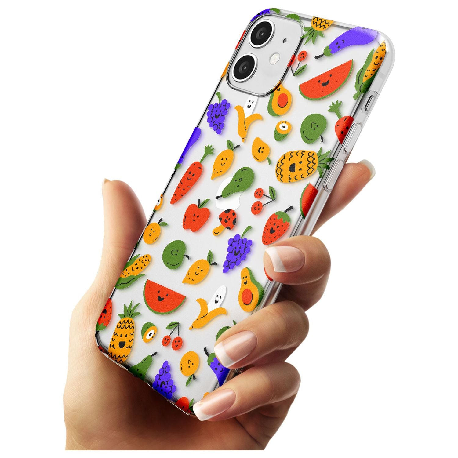 Mixed Kawaii Food Icons - Clear iPhone Case Slim TPU Phone Case Warehouse 11