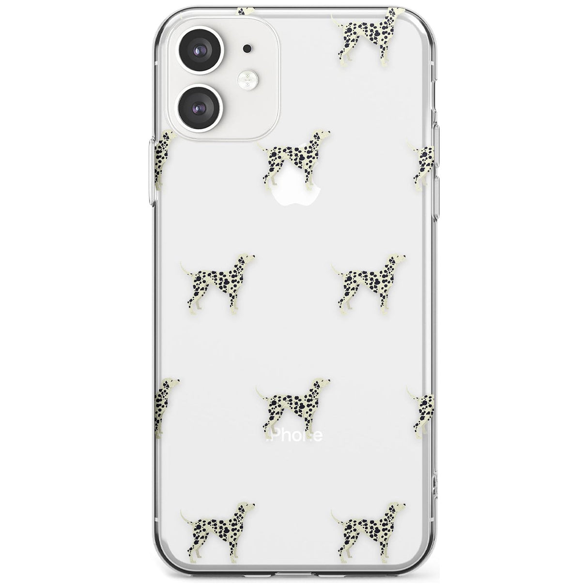 Dalmation Dog Pattern Clear Slim TPU Phone Case for iPhone 11