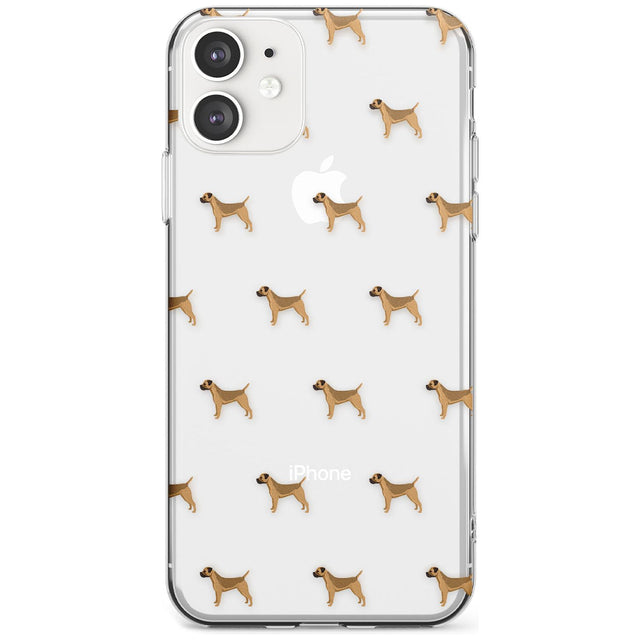 Boder Terrier Dog Pattern Clear Slim TPU Phone Case for iPhone 11