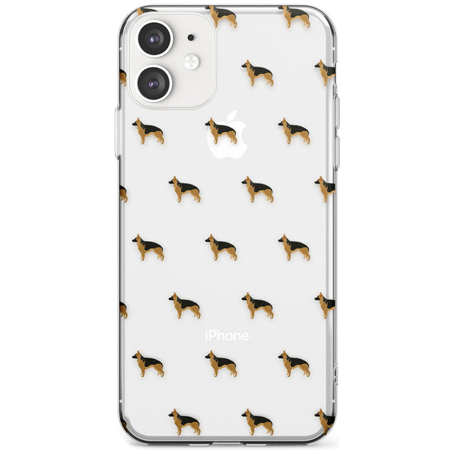 German Sherpard Dog Pattern Clear Slim TPU Phone Case for iPhone 11