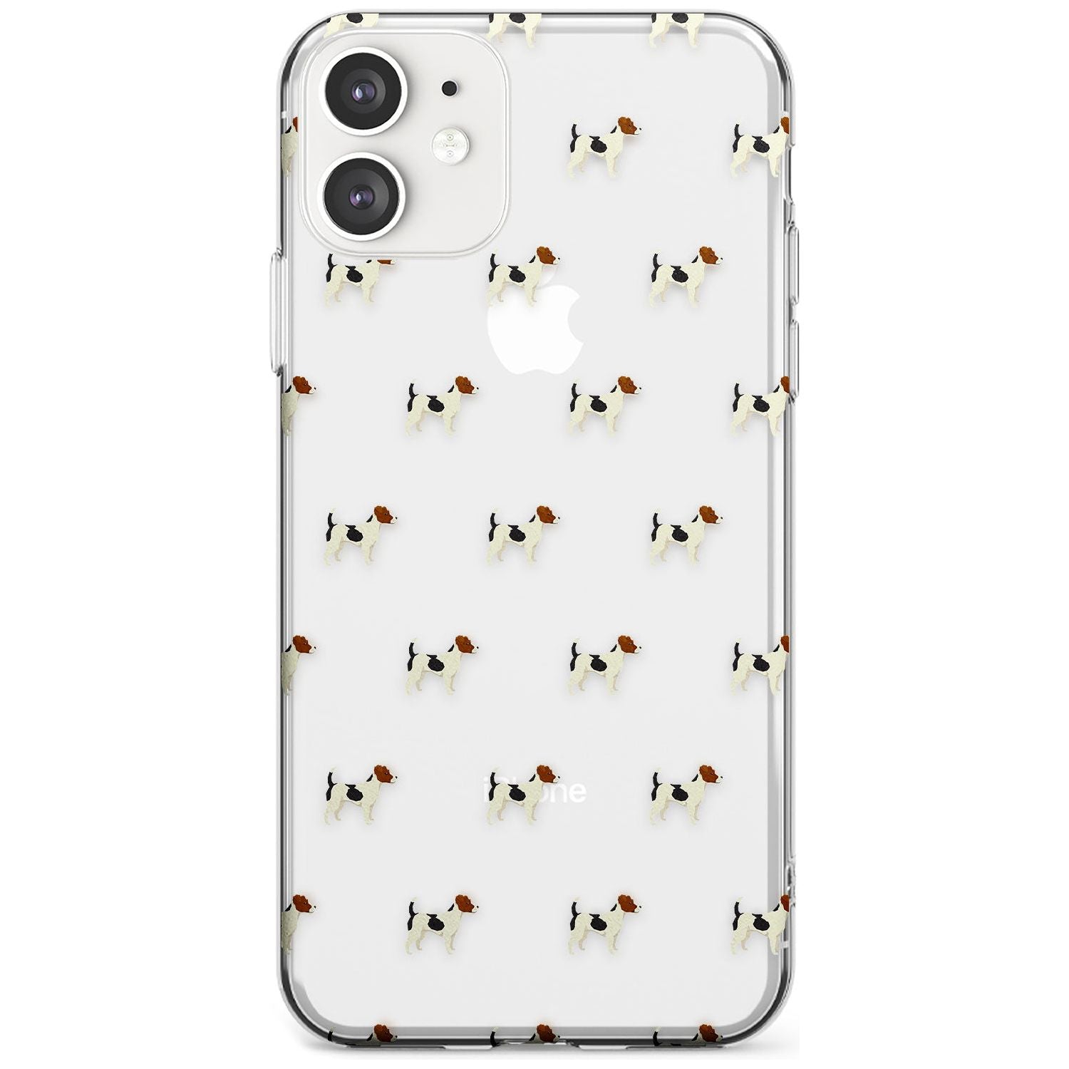 Jack Russell Terrier Dog Pattern Clear Slim TPU Phone Case for iPhone 11