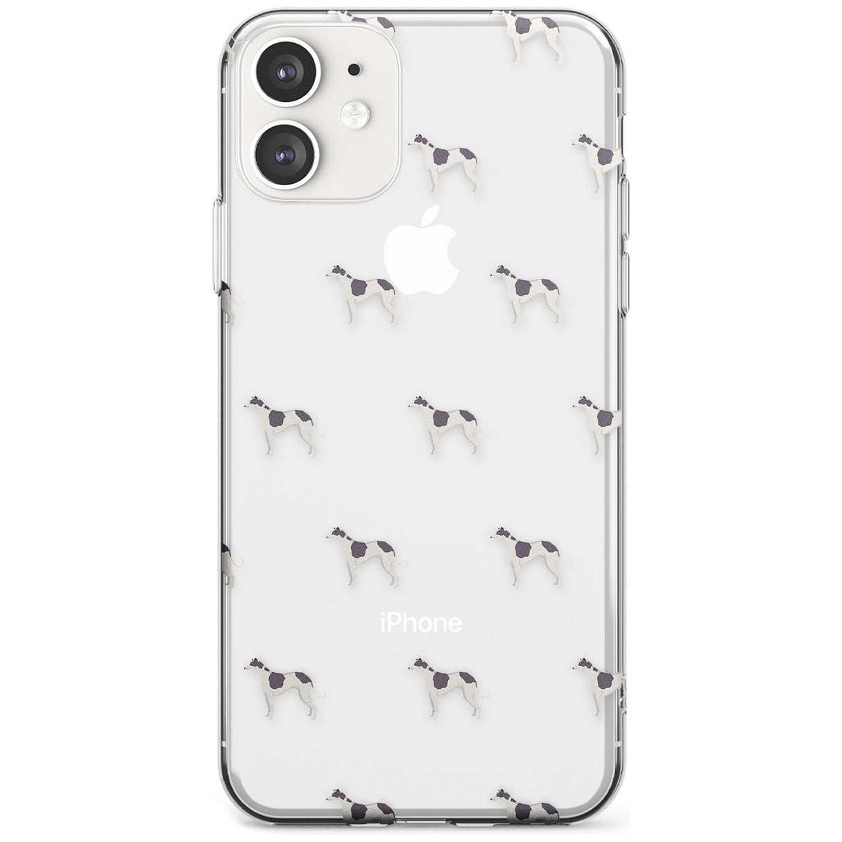 Greyhound Dog Pattern Clear Slim TPU Phone Case for iPhone 11