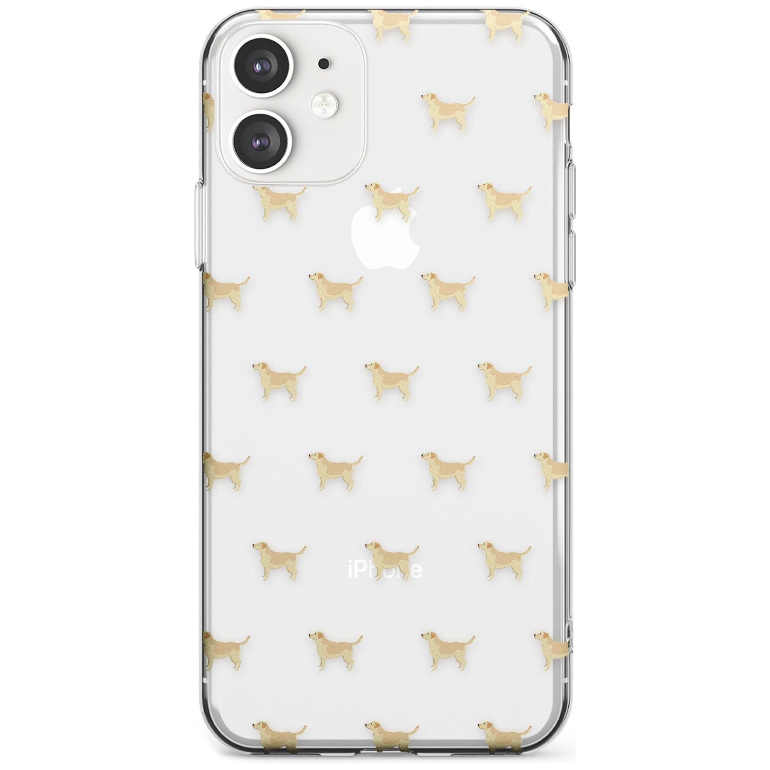 Tan Labrador Dog Pattern Clear Slim TPU Phone Case for iPhone 11
