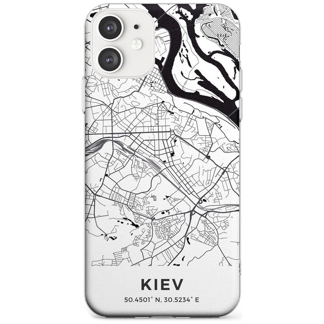 Map of Kiev, Ukraine Slim TPU Phone Case for iPhone 11
