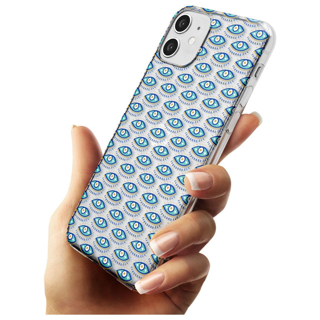 Eyes & Crosses (Clear) Psychedelic Eyes Pattern Slim TPU Phone Case for iPhone 11