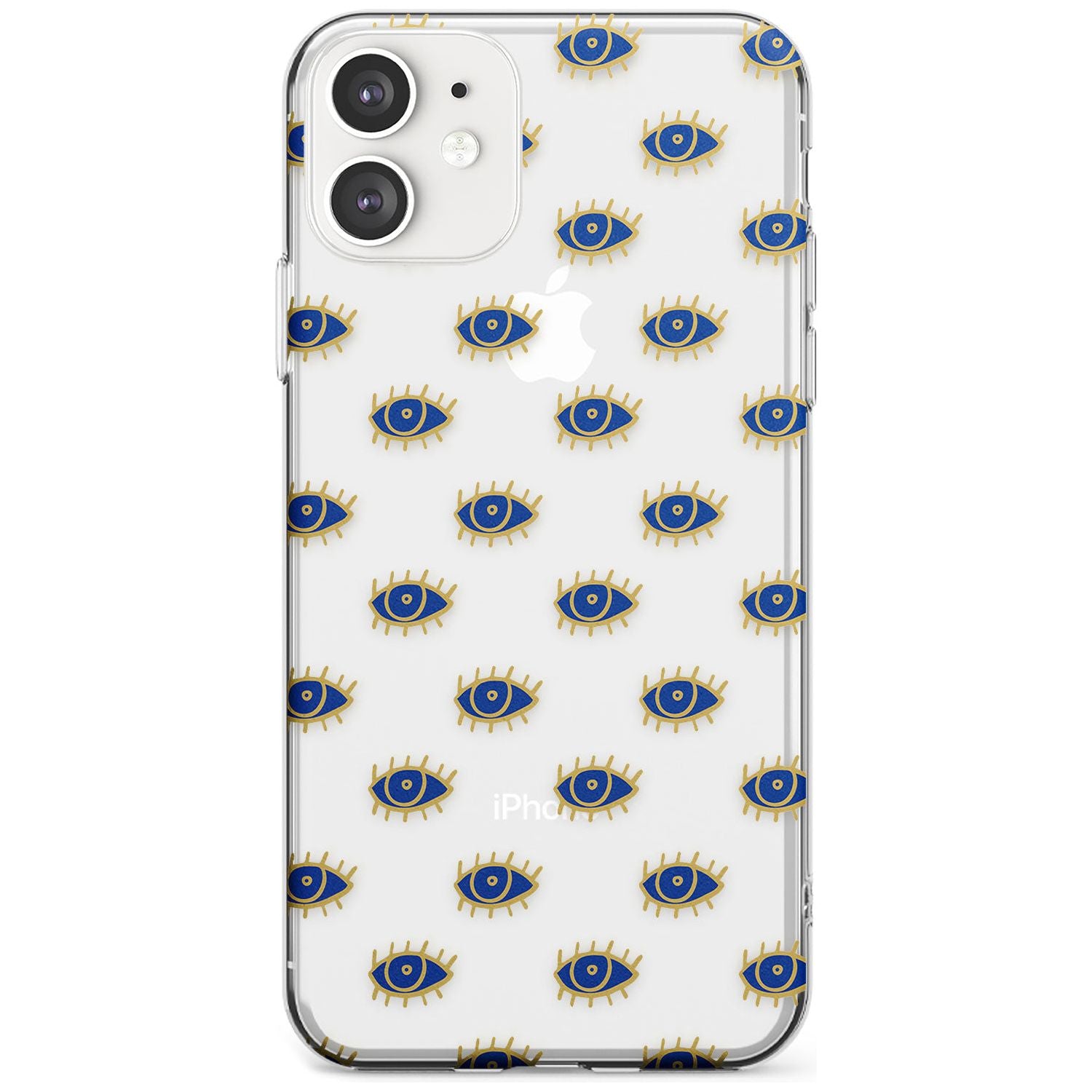 Gold Eyes (Clear) Psychedelic Eyes Pattern Slim TPU Phone Case for iPhone 11