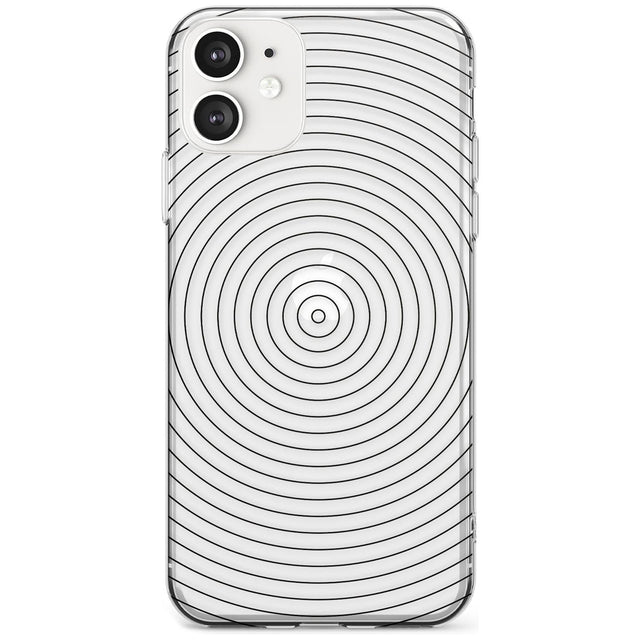 Abstract Lines: Circles Black Impact Phone Case for iPhone 11