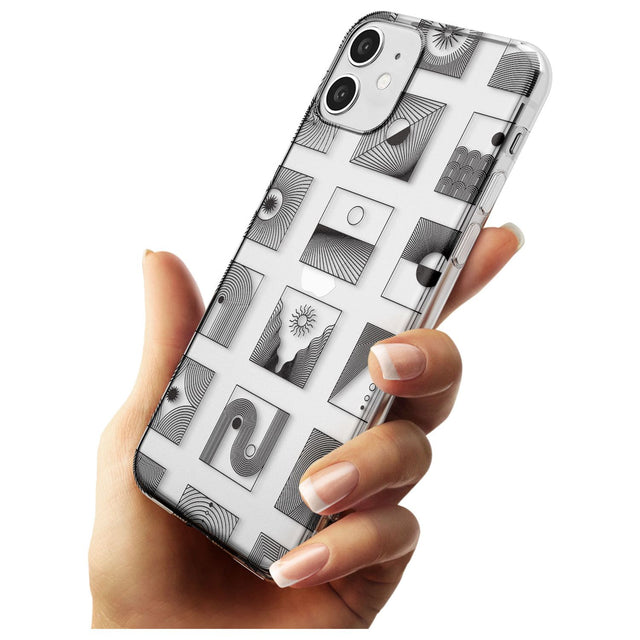 Abstract Lines: Mixed Pattern #2 Black Impact Phone Case for iPhone 11