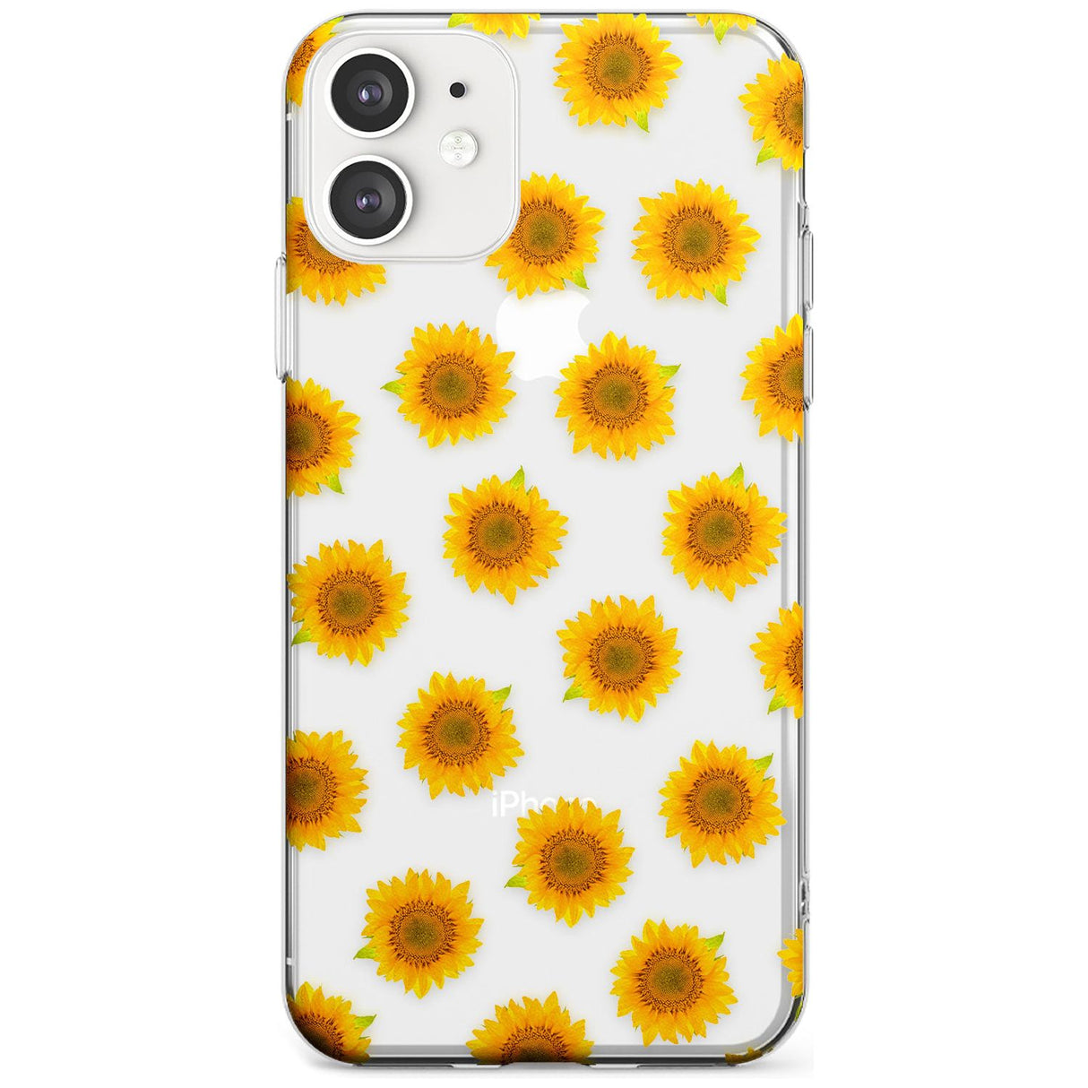Sunflowers Transparent Pattern Slim TPU Phone Case for iPhone 11